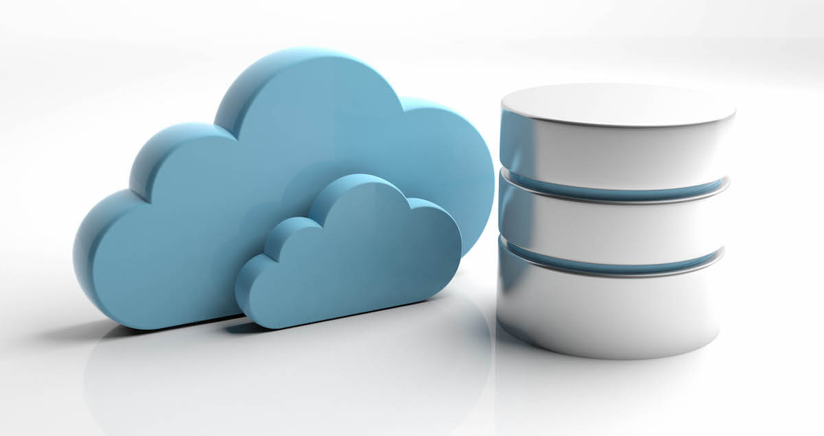 Types of databases: Image of a cloud icon and a database icon